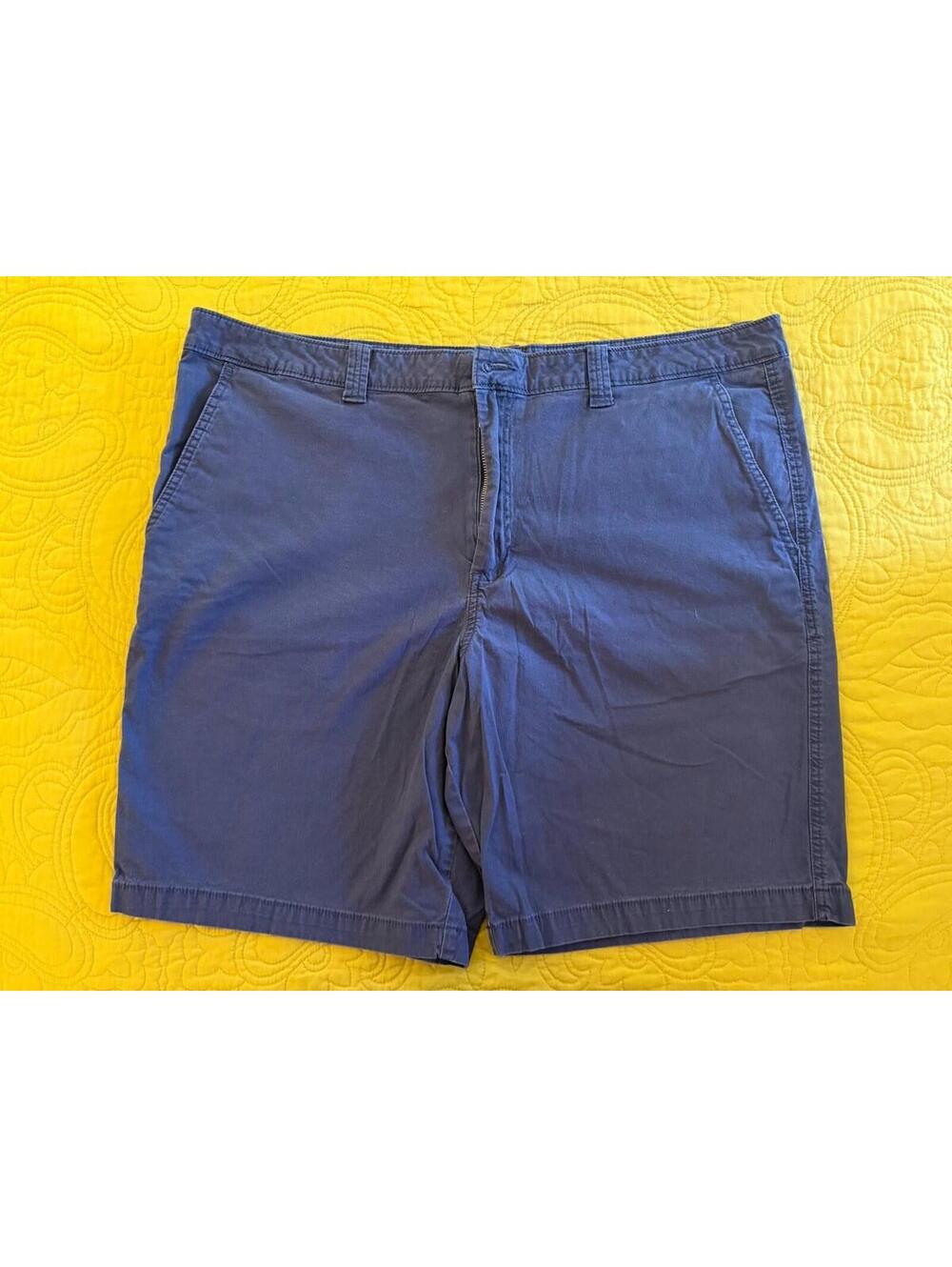 Magellan Outdoors Flat Front Chino Shorts | Men's Navy Blue Shorts | 42
